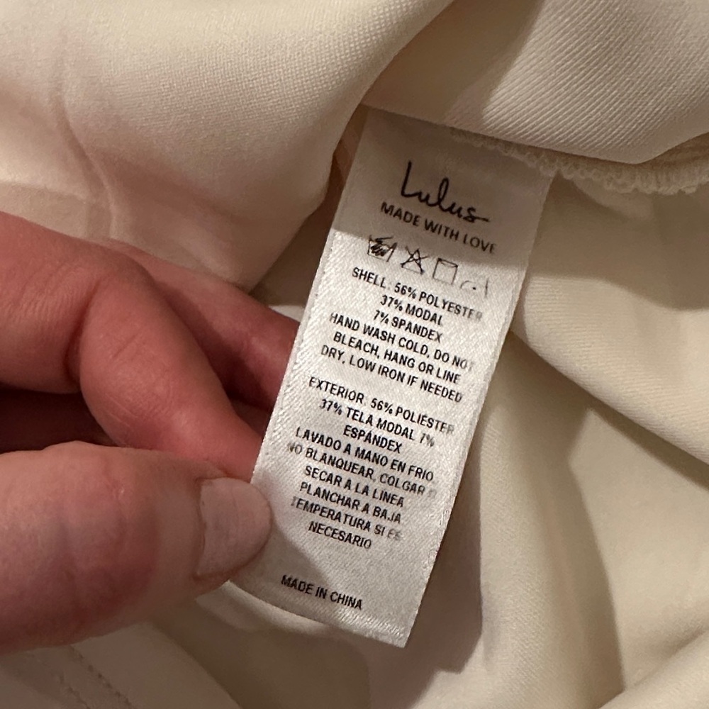 *last chance* Lulus | Women’s White Long Sleeve Dress - Picture 8 of 10